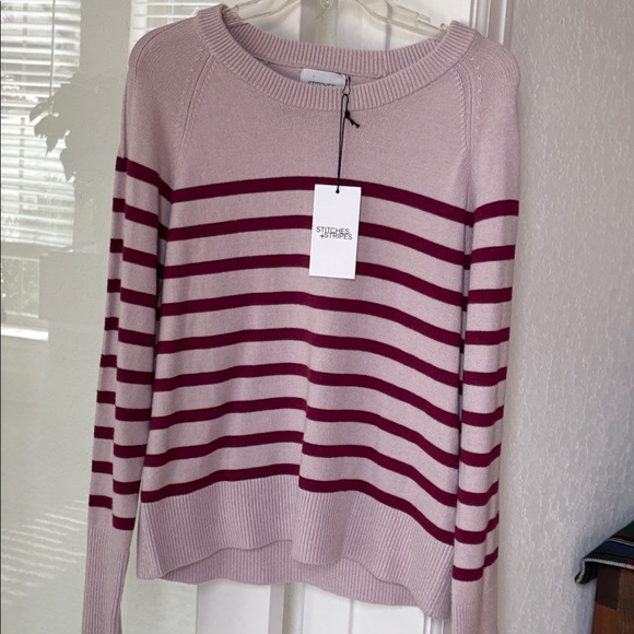 Stitches + Stripes NWT Striped Pullover Sweater Size M - Picture 3 of 5